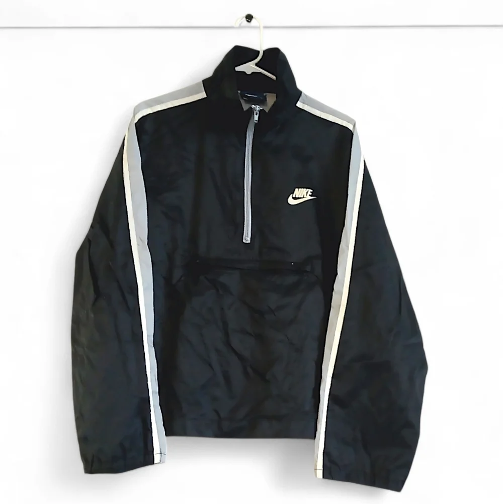 Nike Black Pullover Windbreaker Jacket Lightweight Activewear Workout Large